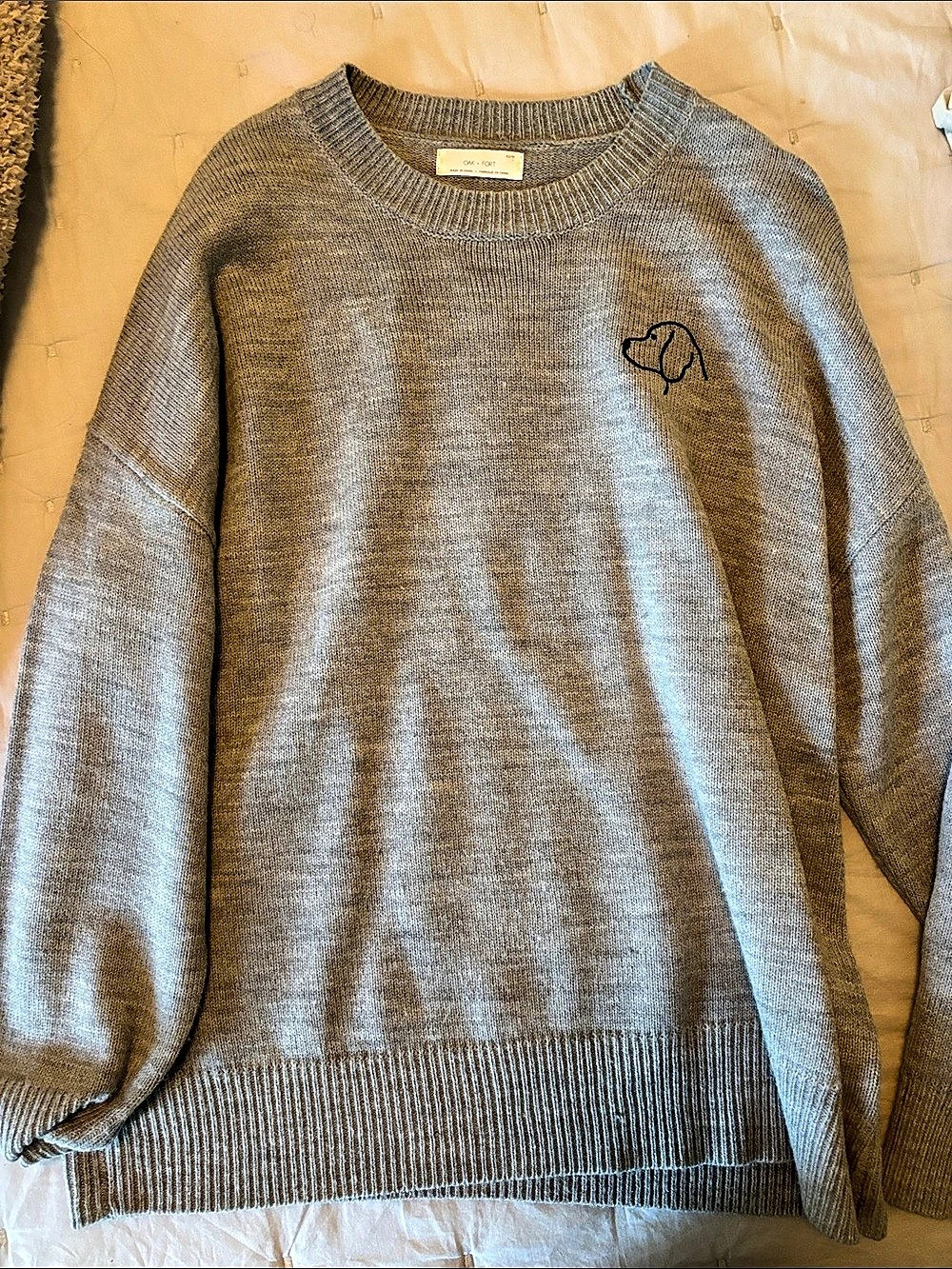 OAK + FORT Gray Crewneck Sweater Size XS NWT